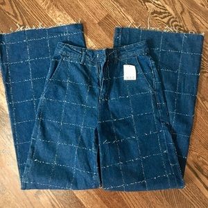 Urban outfitters wide leg dark jean